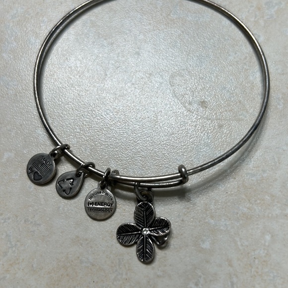 Alex and Ani adjusting bangle bracelet shamrock charm - Picture 2 of 5